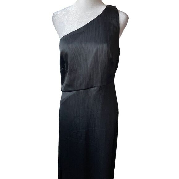 SACHIN & BABI Chelsea One-Shoulder Gown in Black Size 8 NEW but missing bow. - Picture 4 of 6